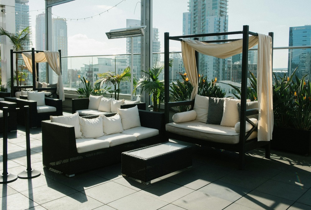 outdoor area with furniture and plants